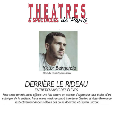 Interview Victor Belmondo -Théâtres et Spectacles de Paris