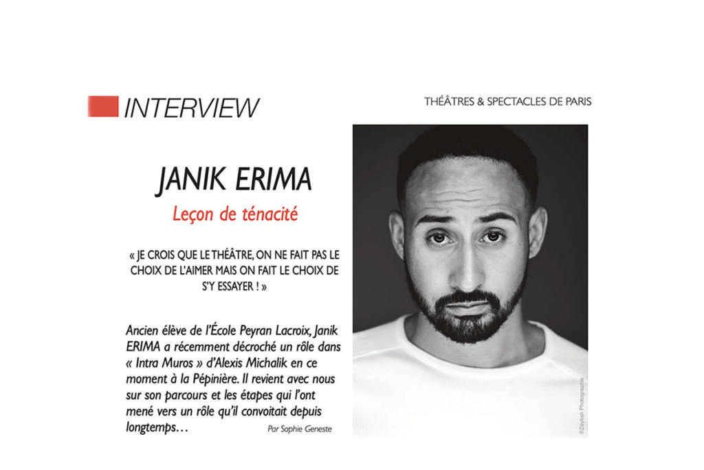 Janik Erima dans Théâtres et Spectacles de Paris n°27